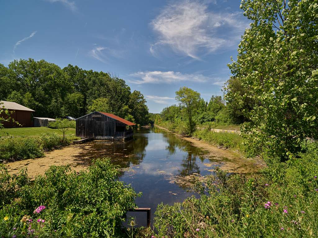 Scene at the Camillus Erie Canal Park in Camillus, New York