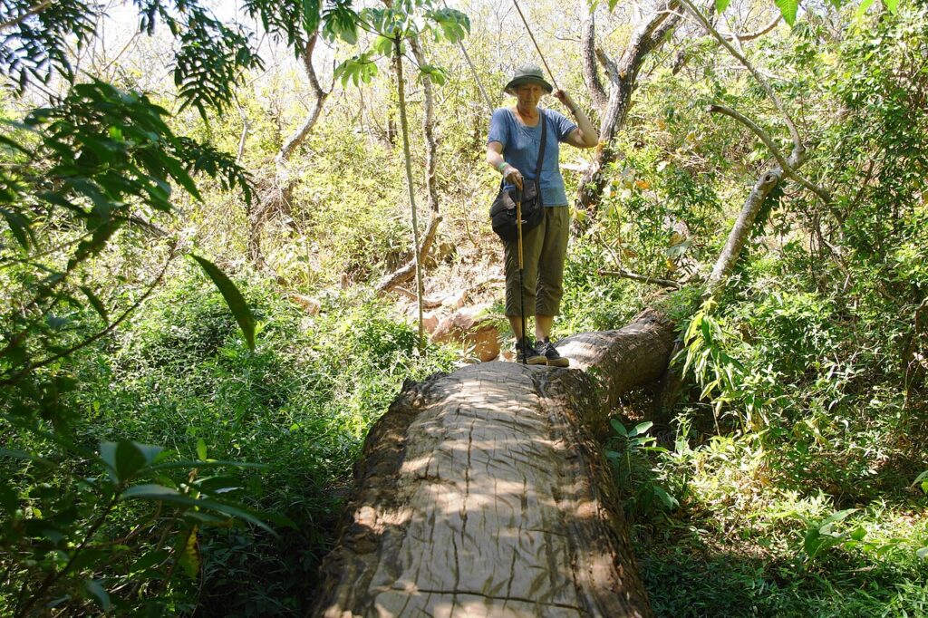 Senior hiker in Corcovado National Park in Costa Rica