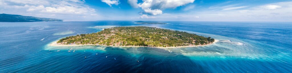 The three Gili Islands, Indonesia