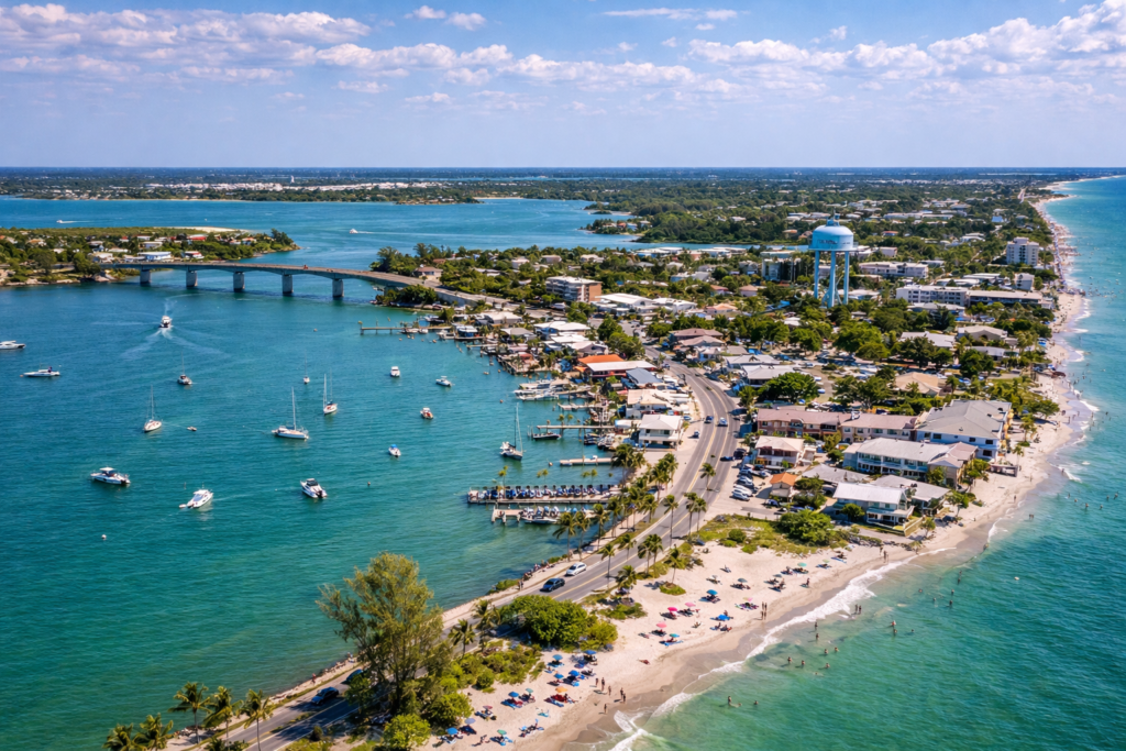 Sunny Englewood beachfront and bay view