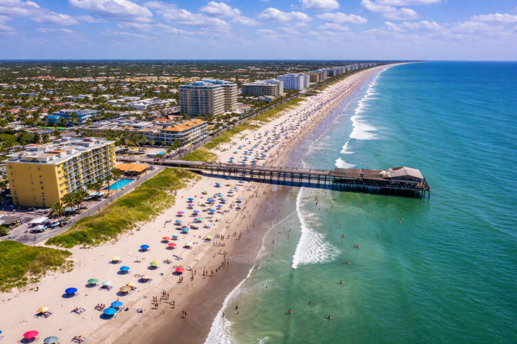 Cocoa Beach under the summer sun