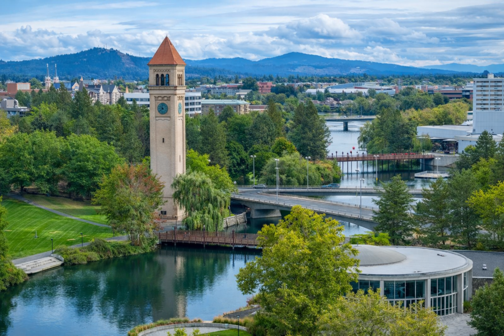 spokane-cityscape-clock-tower-river